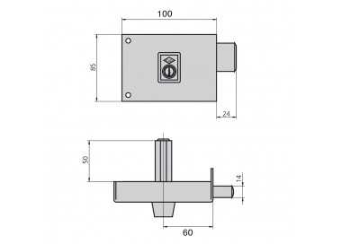 Cerradura Cvl 124a/ 10/he Derecha