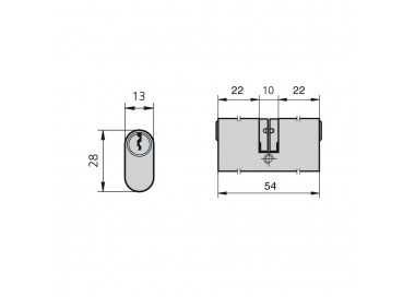 Cilindro Cvl 5963/22x22/ln Ovalado 2 Levas