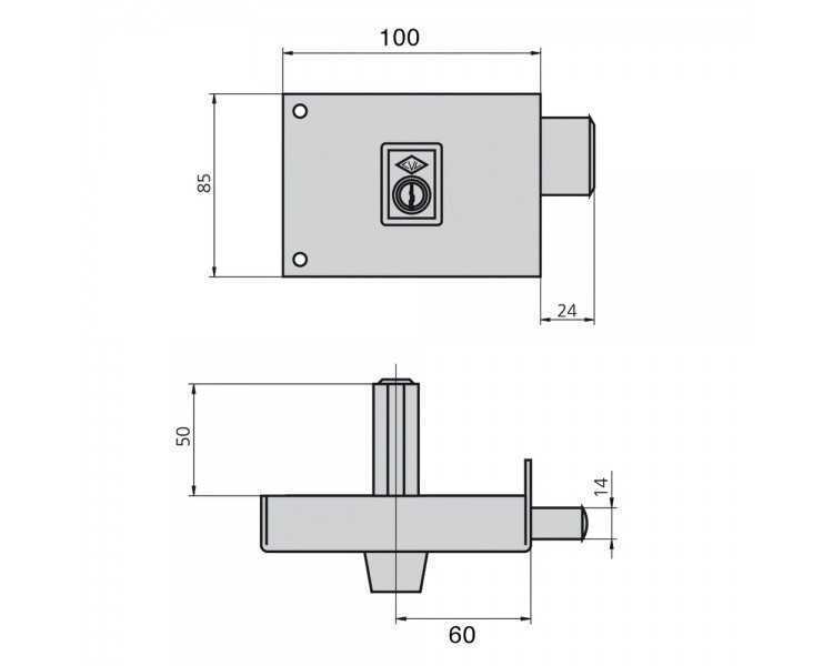 Cerradura Cvl 1124a/10/he Izquierda