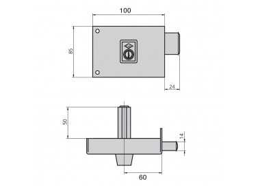 Cerradura Cvl 1124a/10/he Izquierda