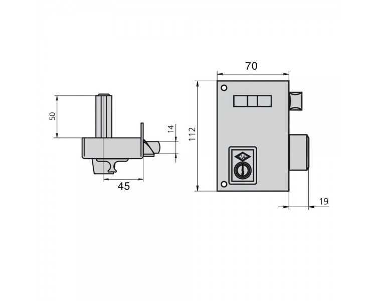 Cerradura Cvl   56a/70/he Derecha