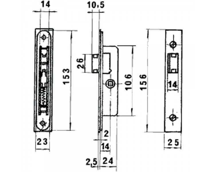 Cerradura Lince 5553 Aluminio   14 mm.