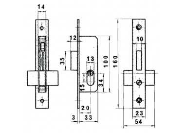 Cerradura Lince 5562n        Hn/20 mm.