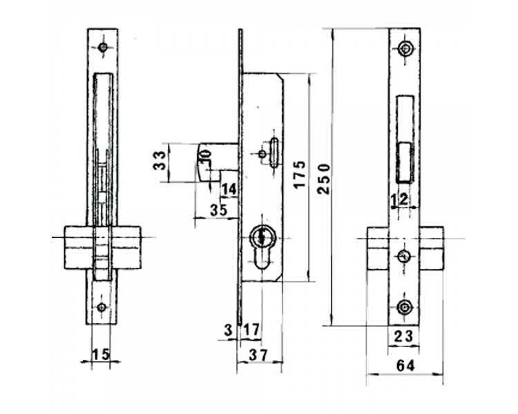 Cerradura Lince 5582n        Hn/17 mm.