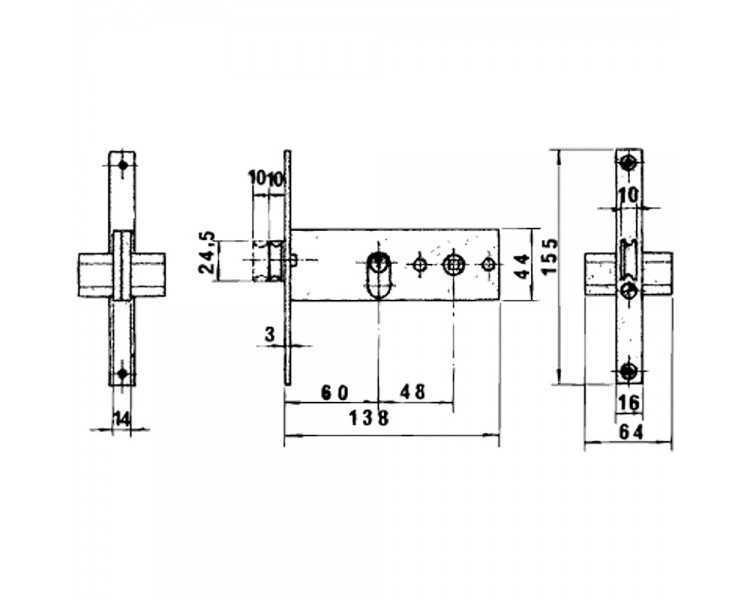 Cerradura Lince 5577         Ln/60 mm.