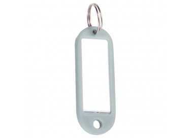 Llavero Portaetiquetas Gris