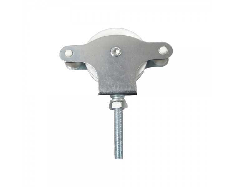 Polea Tendedero Wolfpack Zincado 40 mm. Roldana Plástico con Tornillo