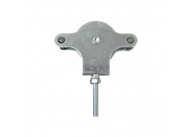 Polea Tendedero Wolfpack Zincado 40 mm. Roldana Metal con Tornillo