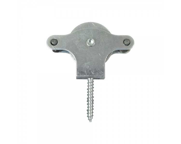 Polea Tendedero Wolfpack Zincado 40 mm. Roldana Metal con Tirafondo