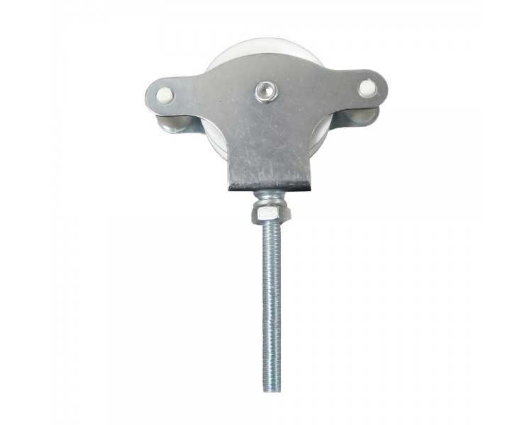 Polea Tendedero Wolfpack Zincado 60 mm. Roldana Plástico con Tornillo