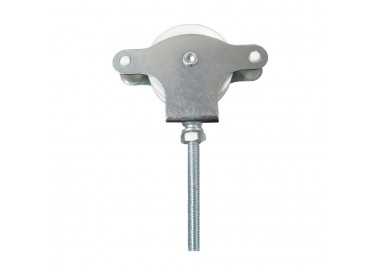 Polea Tendedero Wolfpack Zincado 60 mm. Roldana Plástico con Tornillo