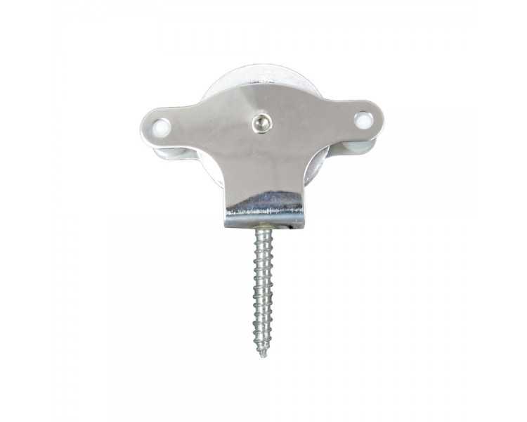Polea Tendedero Wolfpack Inoxidable 40 mm. / Roldana Metalica Con Tirafondo