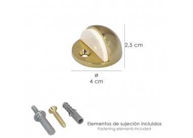 Tope Puerta Wolfpack Atornillar Acero Inoxidable Latonado