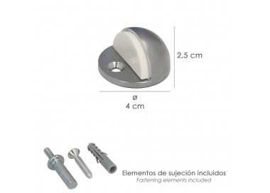 Tope Puerta Wolfpack Atornillar Acero Inoxidable Plata mate