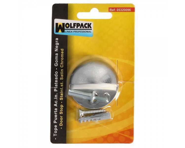Tope Puerta Wolfpack Atornillar Acero Inoxidable Plata mate