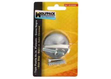 Tope Puerta Wolfpack Atornillar Acero Inoxidable Plata mate