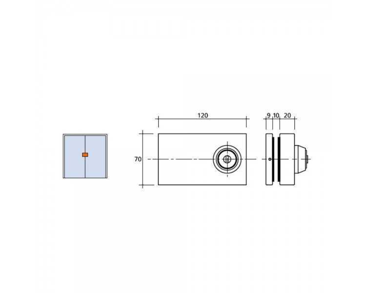 Cerradura Cbm 2002 Puerta Cristal Llave Plana