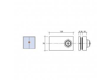 Cerradura Cbm 2002 Puerta Cristal Llave Plana
