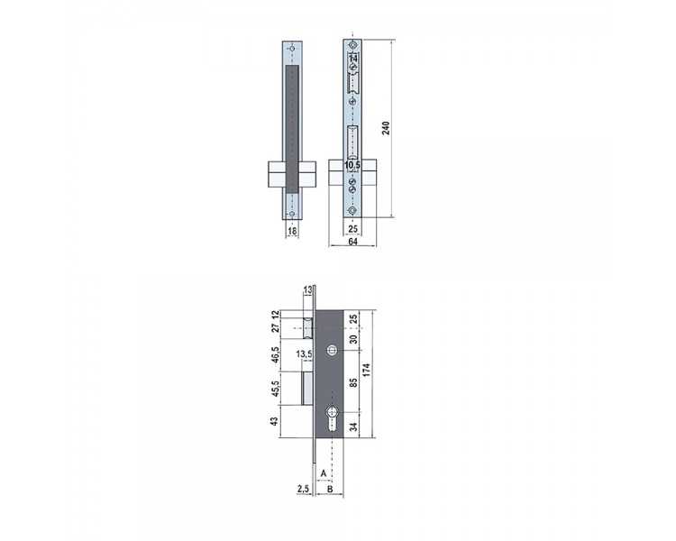 Cerradura Lince 5530-20    Frente Inoxidable