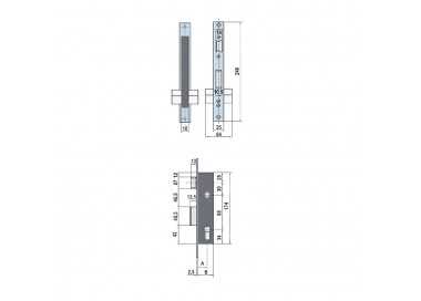 Cerradura Lince 5530-20    Frente Inoxidable
