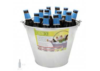 Cubo Zinc Metal Galvanizado Multiusos 10 Litros 28 x 21.5 x 24 (alt.) cm. con Abre Botellas