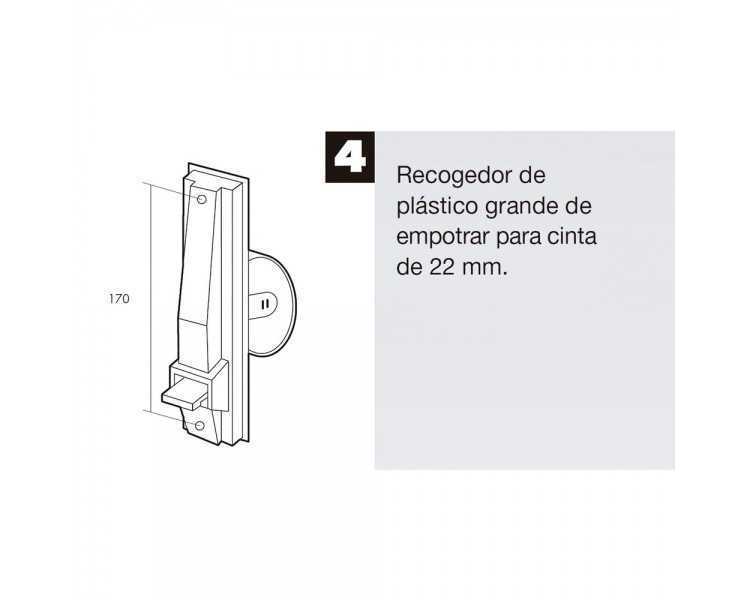 Recogedor Persiana Plastico Grande Cinta 22 mm.