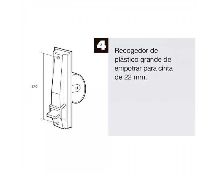 Recogedor Persiana Plastico Grande Cinta 22 mm.