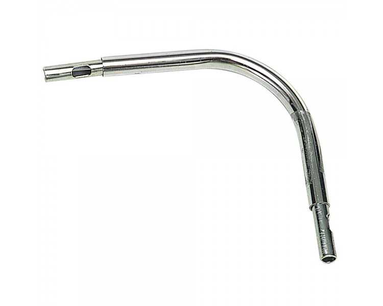 Codo Para Tubo De 12 mm.Ø Cromo 10x10 cm. Con 2 Empalmes