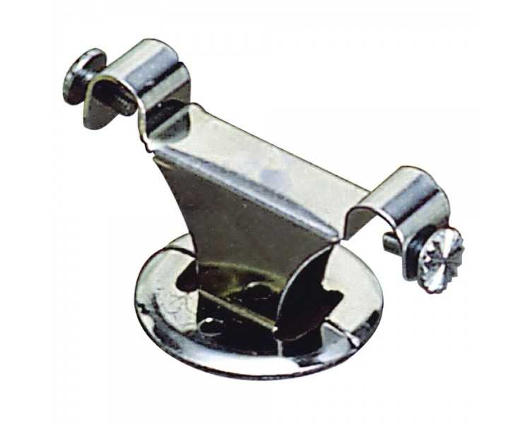 Soporte Barra 12 mm.Ø Cromo Techo Doble
