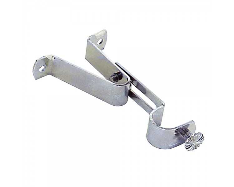 Soporte Barra 16 mm.Ø Cromo  Frontal Extensible
