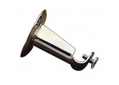 Soporte Barra 12 mm.Ø Cromo Frontal Redondo