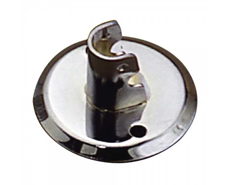 Soporte Barra 12 mm.Ø Cromo Lateral Redondo