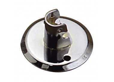 Soporte Barra 12 mm.Ø Cromo Lateral Redondo