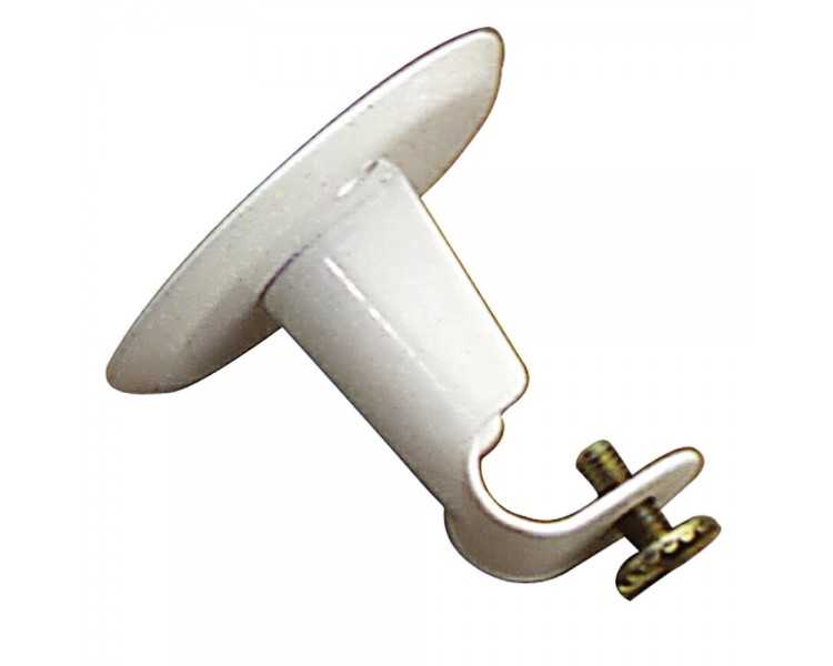 Soporte Barra 12 mm.Ø Blanco Techo Redondo