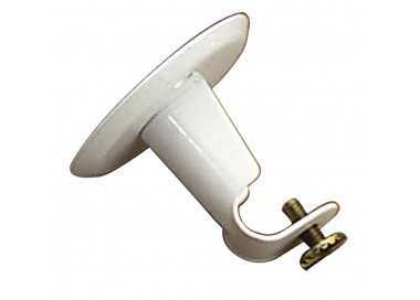 Soporte Barra 12 mm.Ø Blanco Techo Redondo
