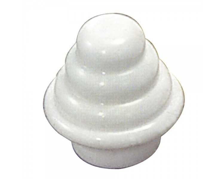 Terminal Barra Exterior Tubo 12 mm.Ø Blanco