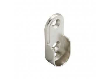 Soporte Lateral Barra Oval Niquel 15x22 mm.