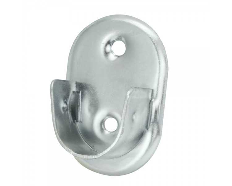 Soporte Lateral Oval Zincado Lateral Ø 19 mm.