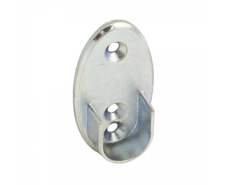 Soporte Lateral Oval Zincado Lateral Ø 16 mm.