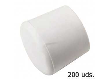 Contera Plastico Redonda Exterior Blanca 16 mm. Bolsa 200 Unidades