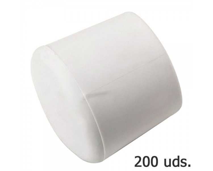 Contera Plastico Redonda Exterior Blanca 20 mm. Bolsa 200 Unidades