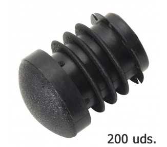 Contera Plastico Redonda Interior Negra Para Tubo Exterior Ø 20 mm. Bolsa 200 Unidades