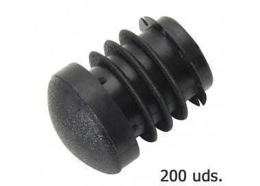 Contera Plastico Redonda Interior Negra Para Tubo Exterior Ø 20 mm. Bolsa 200 Unidades