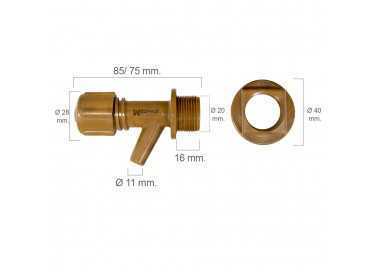 Grifo Barril Plástico Mini Con Tuerca 1/2"