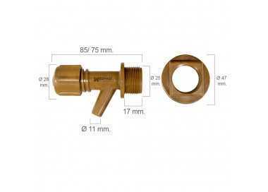 Grifo Barril Plástico Mini Con Tuerca 3/4"