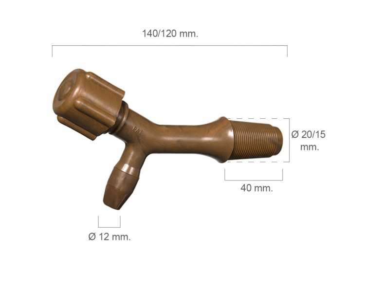 Grifo Barril Plástico Número 1 Para 100 Litros