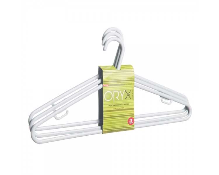 Juego Perchas de Plástico Camisa 410 mm. (Pack 3 Piezas)