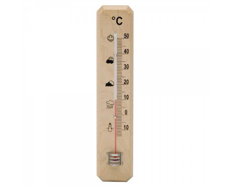Termometro Pared / Jardin Madera 20 cm.