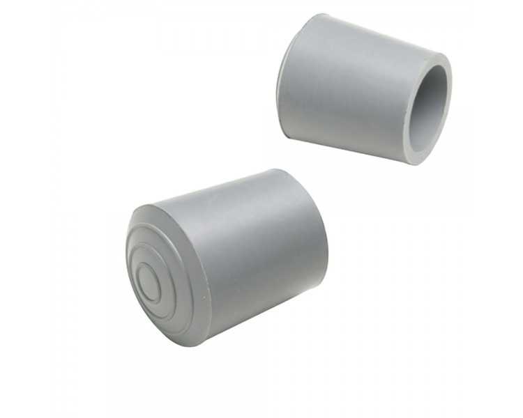 Taco Goma Para Andador  25 mm. Gris Bolsa 100 Unidades