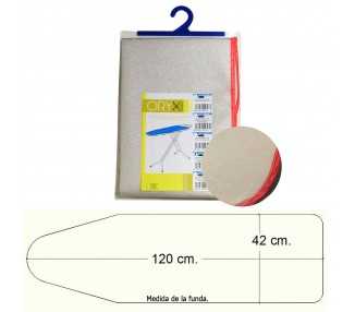 Funda Mesa Plancha Espuma Metalizada 120x42 cm.